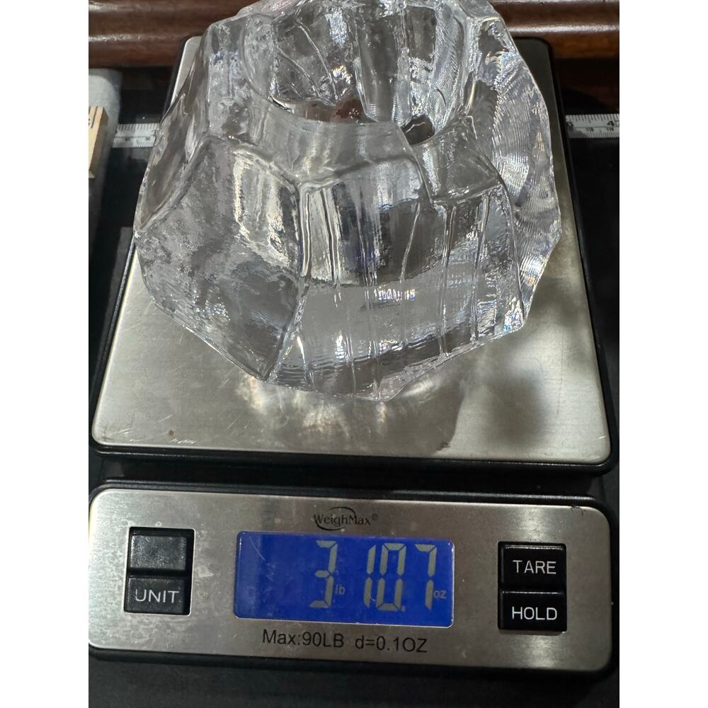 Kosta Boda Scandi Glass Rock Candle Votive Holder Vintage - Picture 9 of 9